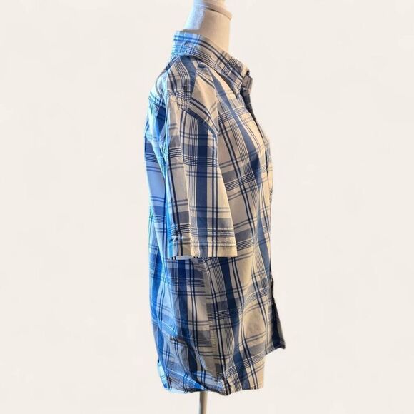 Tommy Hilfiger Mens Size Large Blue/White Button Up Shirt - Picture 2 of 6